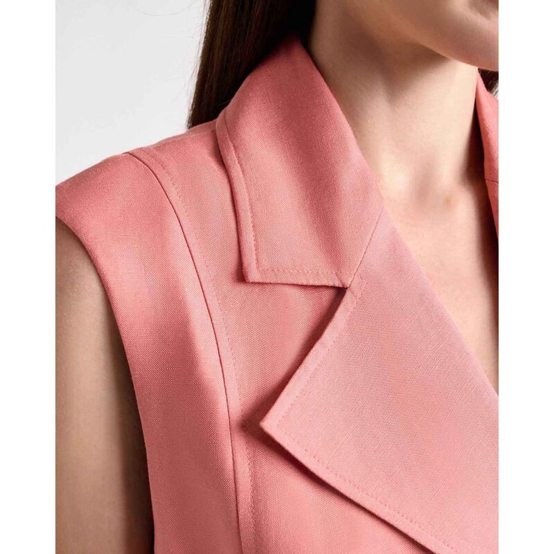 Cue Linen Viscose Blend Belted Waistcoat image number 2